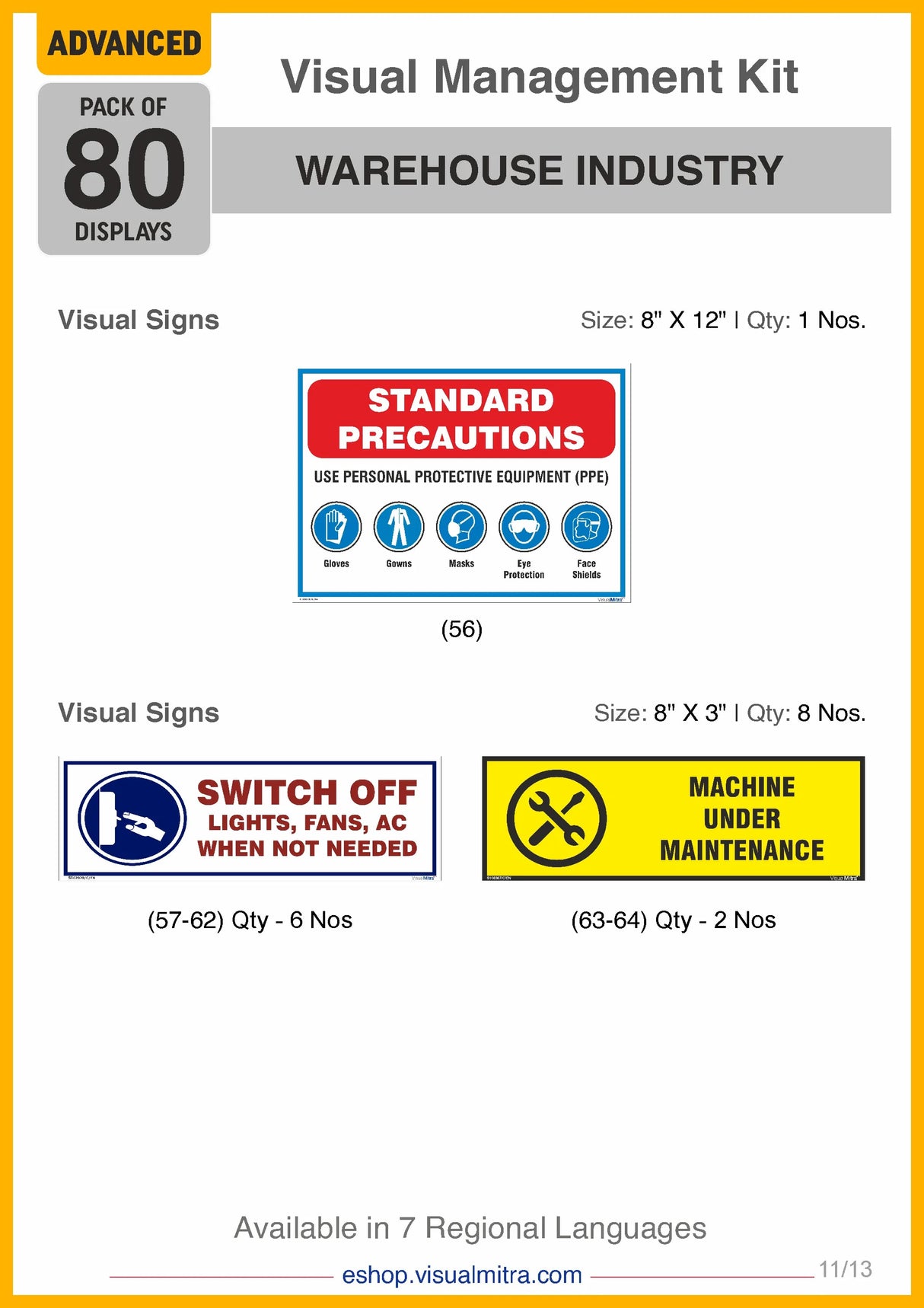 Advanced Kit - Warehouse  Industry Visual Management Kit