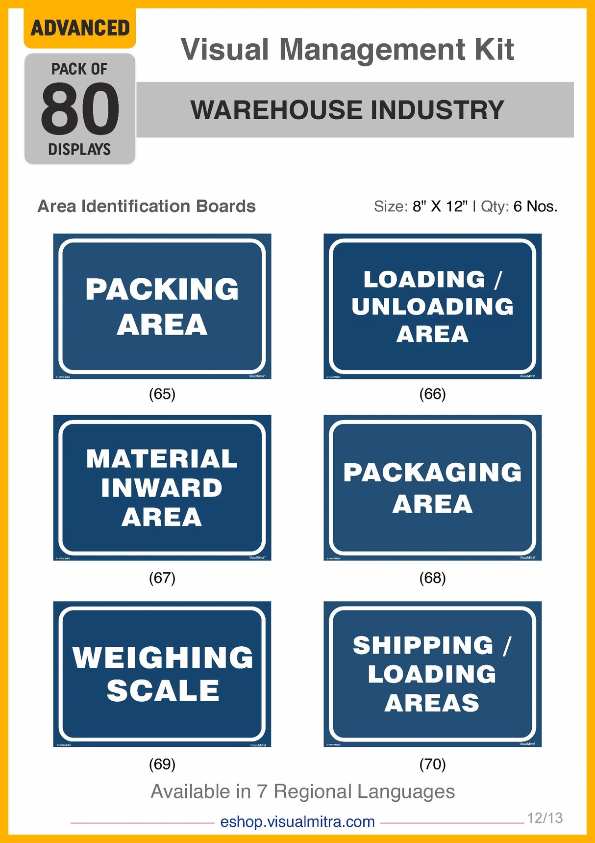 Advanced Kit - Warehouse  Industry Visual Management Kit