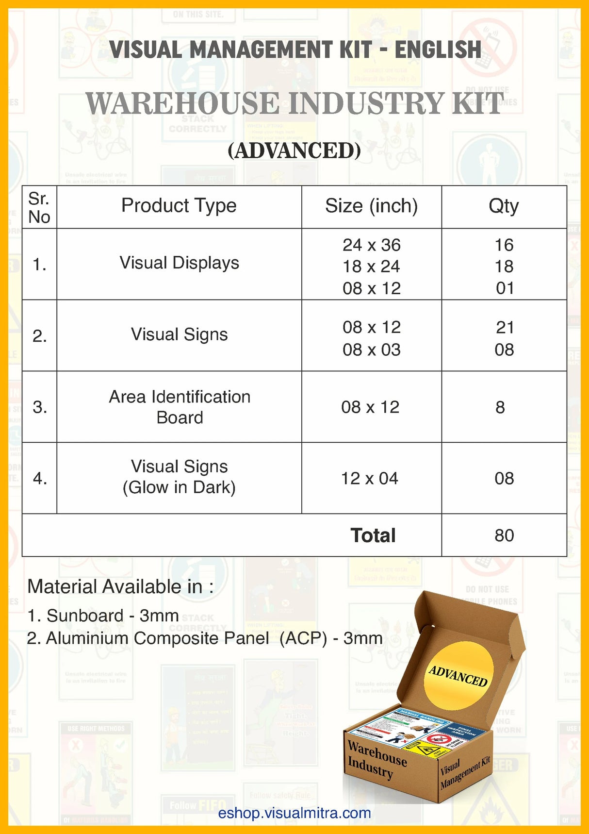 Advanced Kit - Warehouse  Industry Visual Management Kit