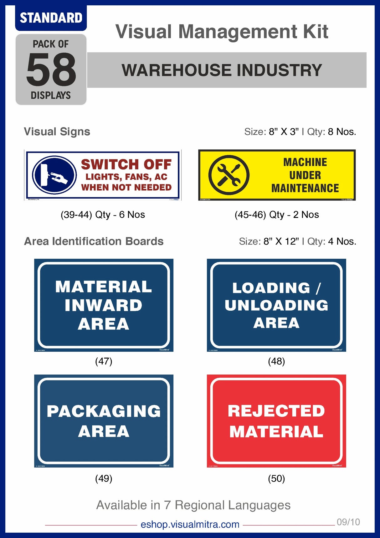 Standard Kit - Warehouse Industry Visual Management Kit