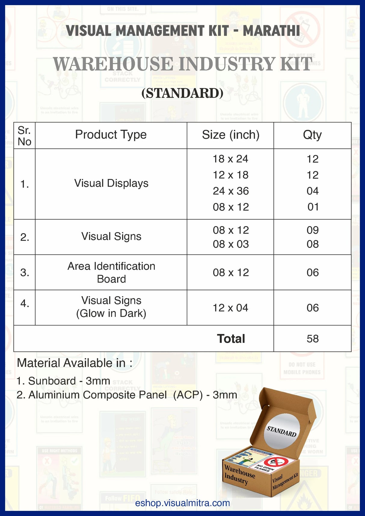 Standard Kit - Warehouse Industry Visual Management Kit